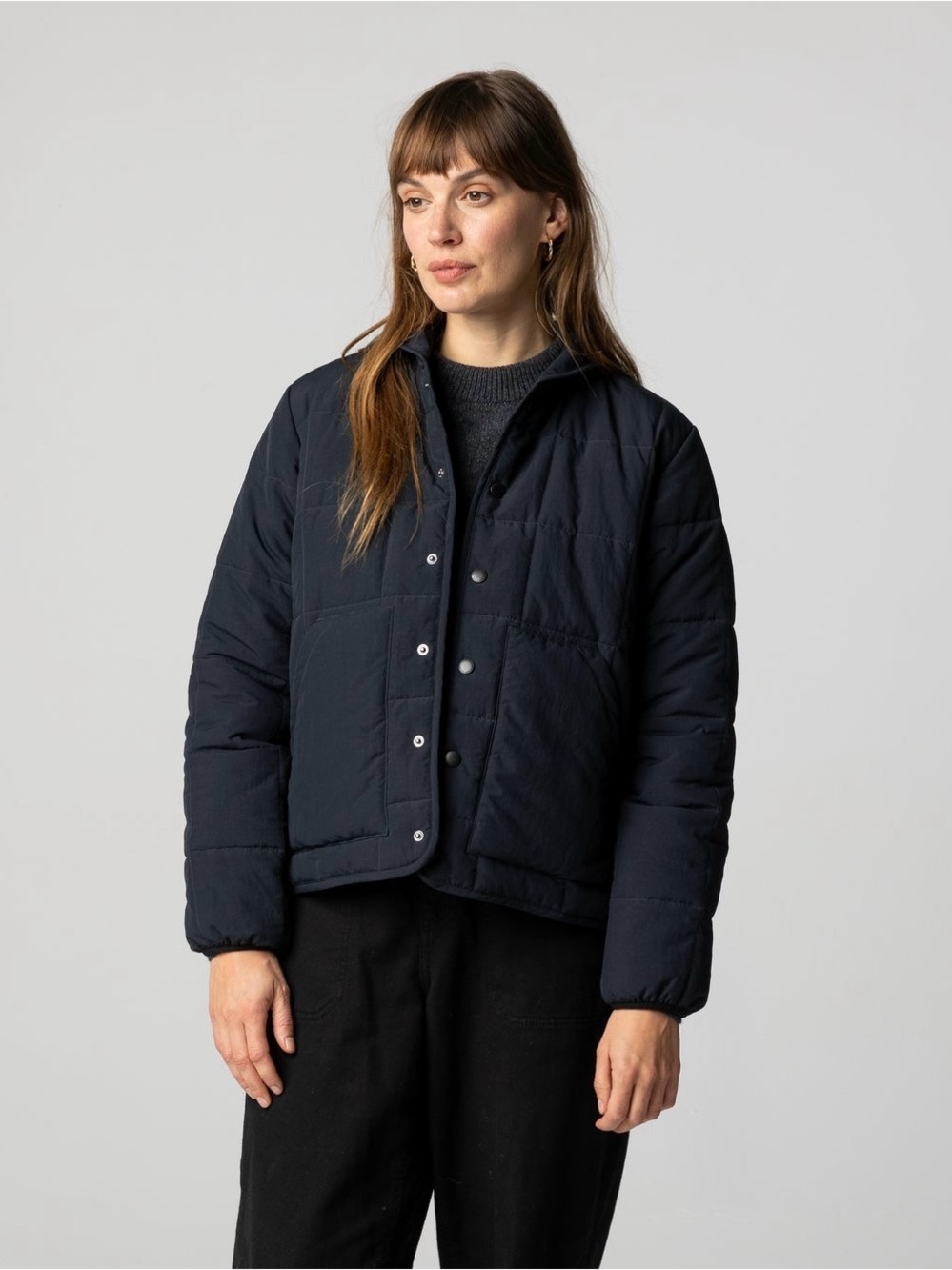 Finisterre Black Quilted Insulated Lapwing Jacket